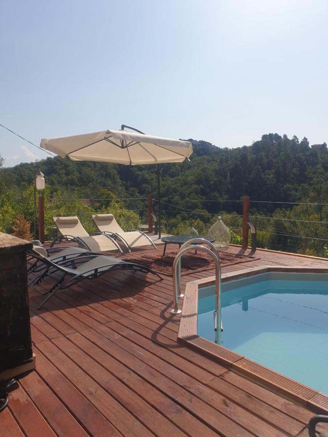 Maison de village avec piscine au-dessus des Cinque Terre Madonna del Trezzo Extérieur photo